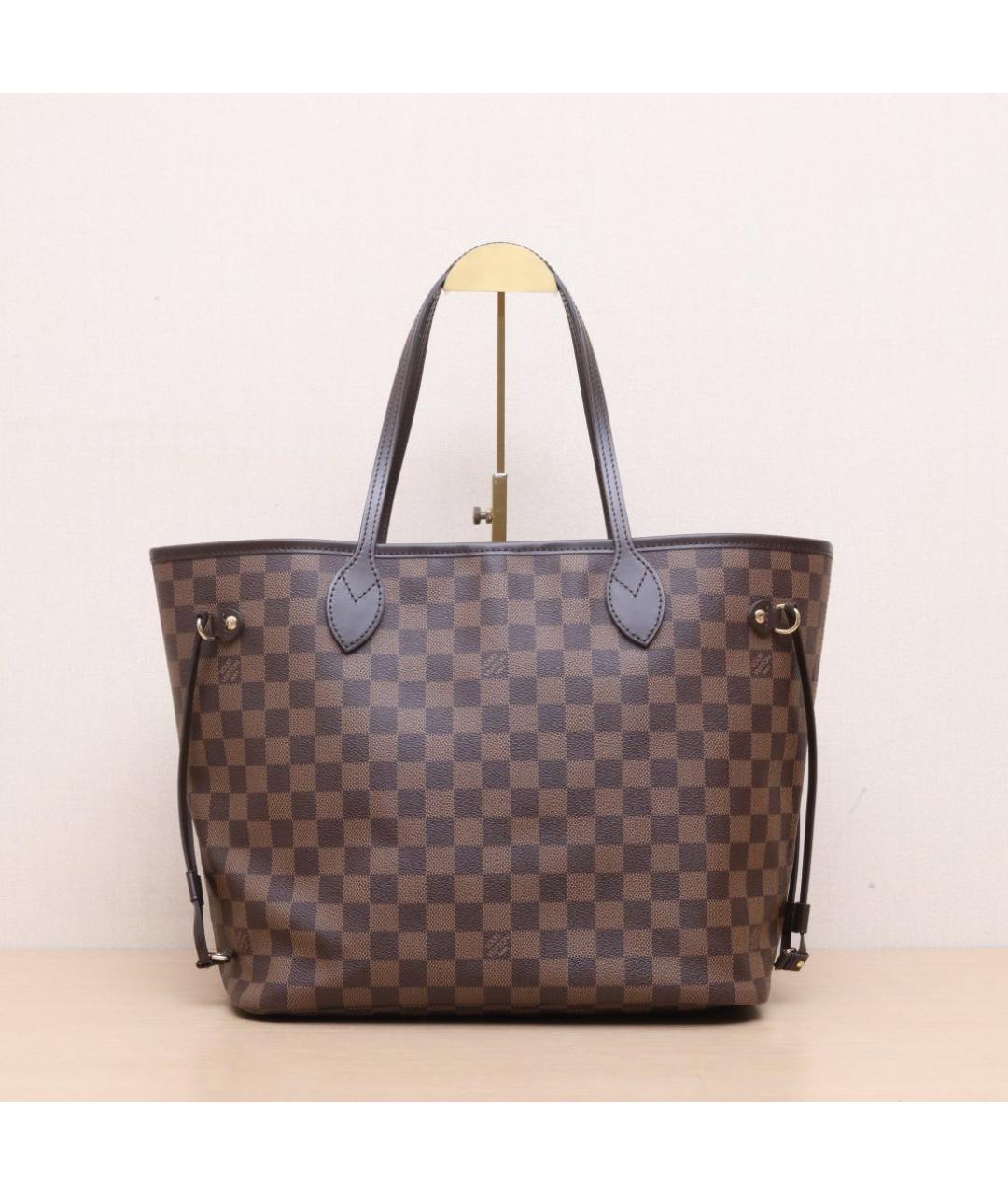 LOUIS VUITTON Коричневая кожаная сумка тоут, фото 3