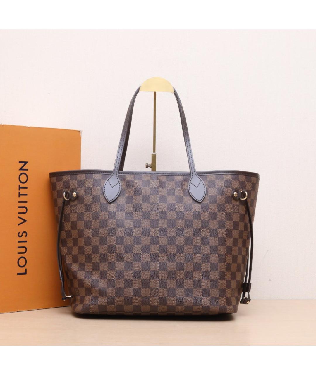 LOUIS VUITTON Коричневая кожаная сумка тоут, фото 2