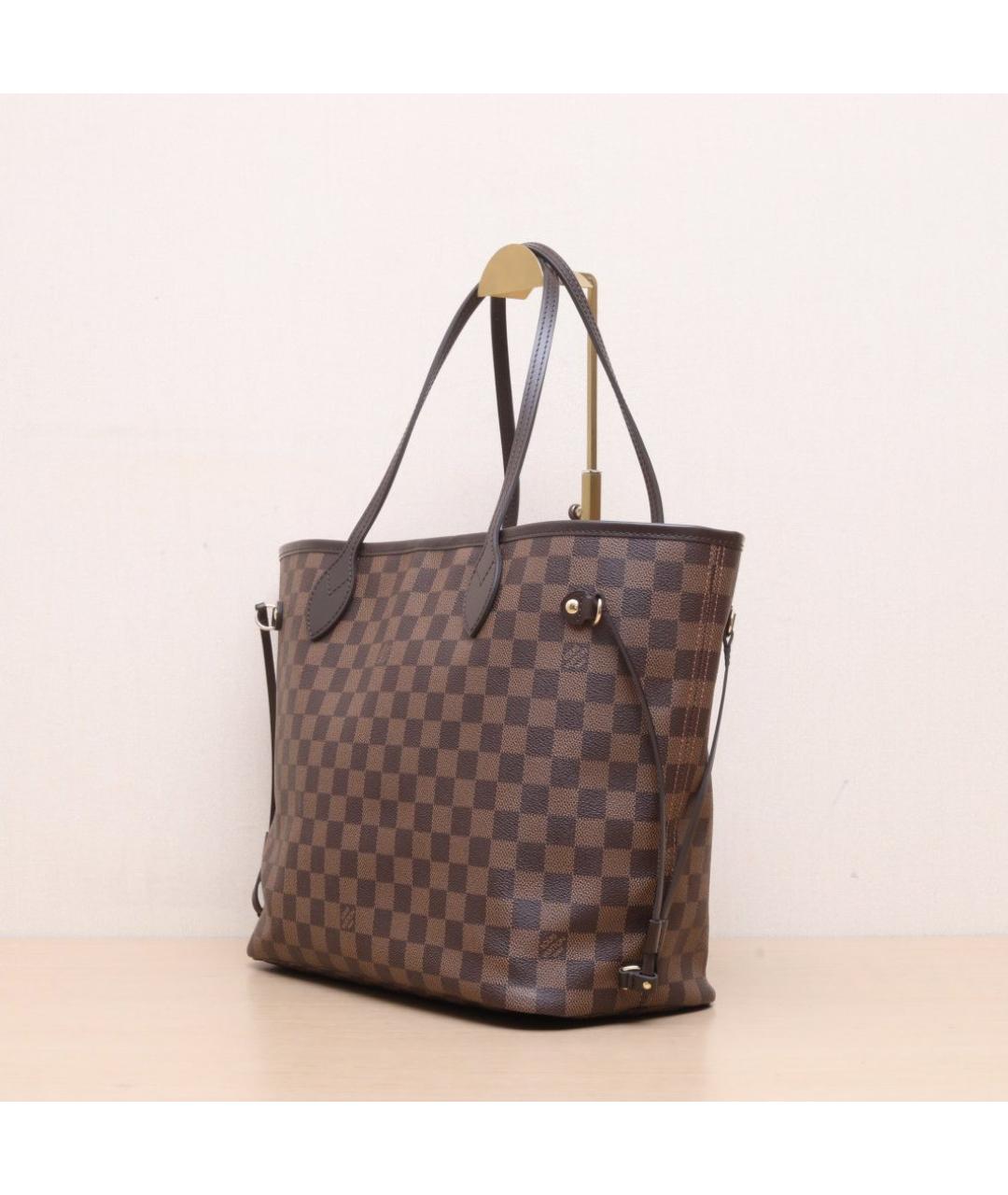 LOUIS VUITTON Коричневая кожаная сумка тоут, фото 4