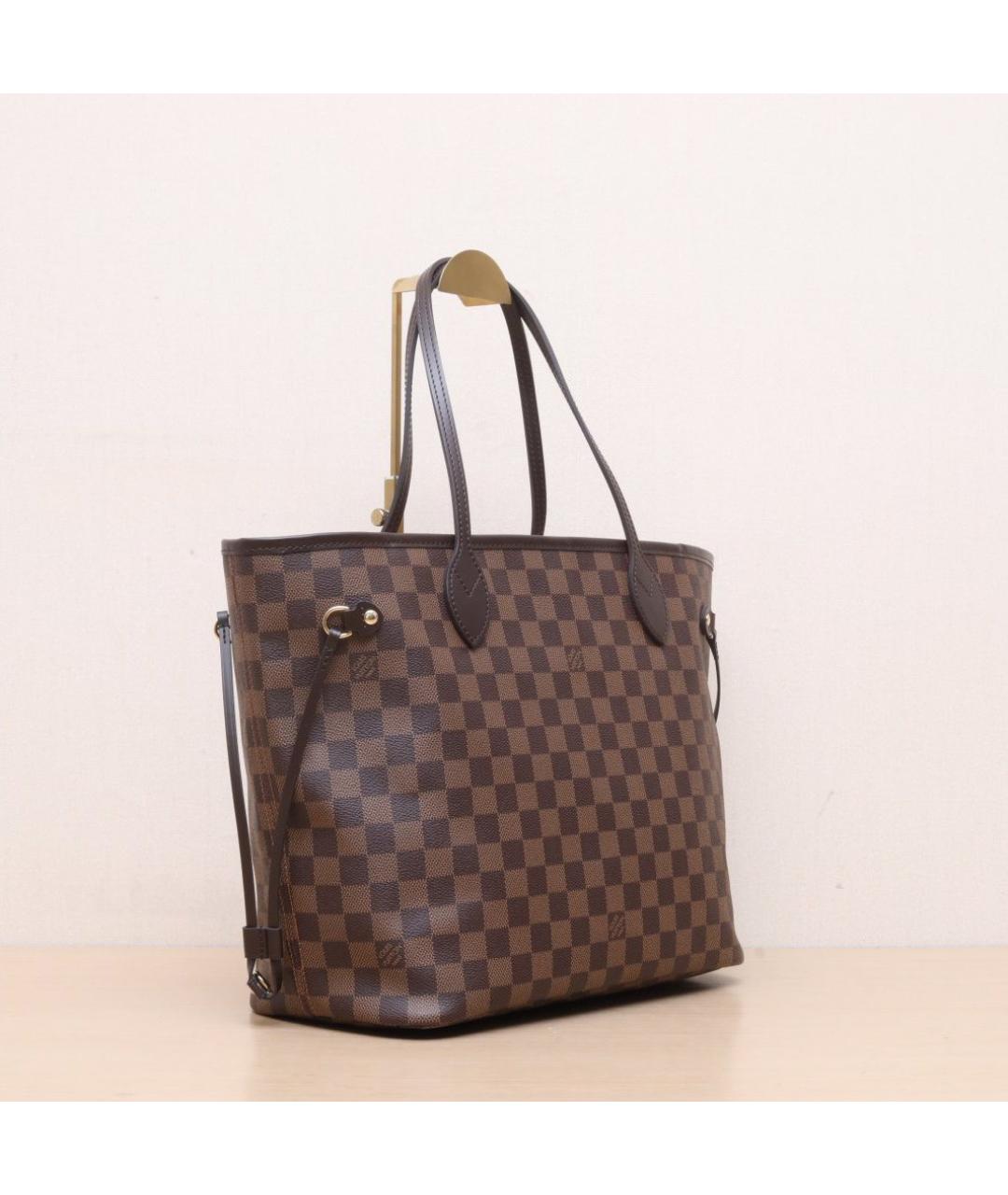 LOUIS VUITTON Коричневая кожаная сумка тоут, фото 6