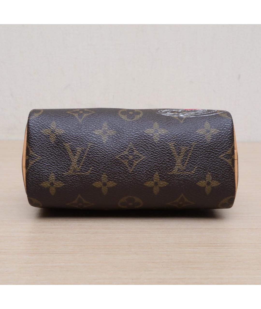 LOUIS VUITTON Коричневая кожаная сумка через плечо, фото 9