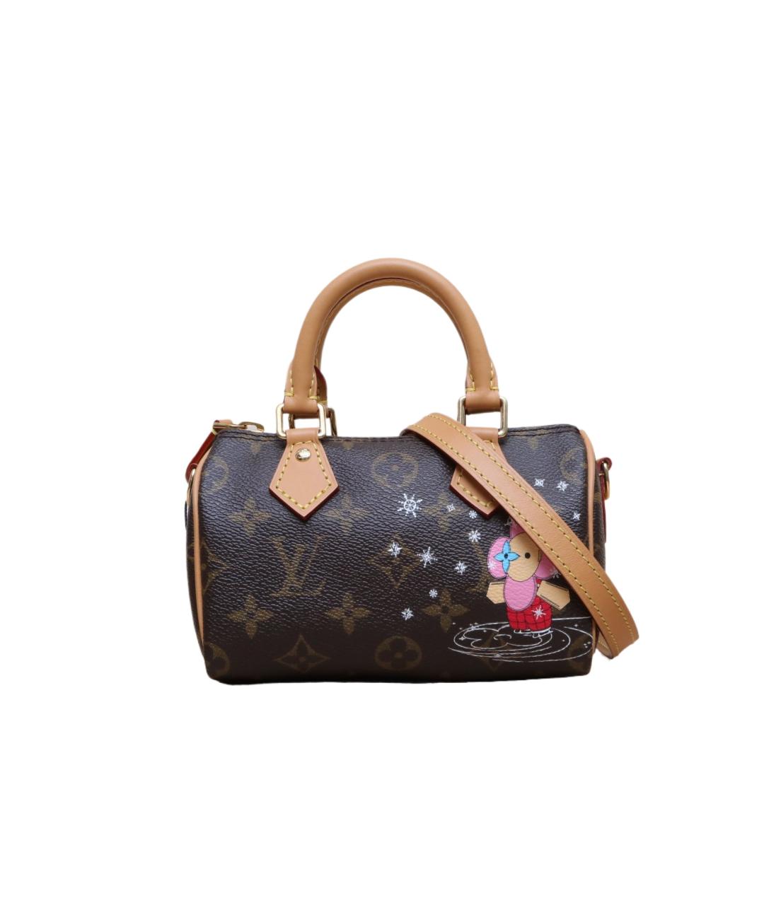 LOUIS VUITTON Коричневая кожаная сумка через плечо, фото 1