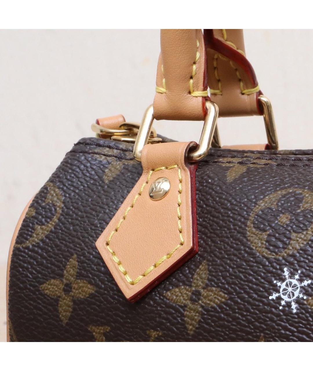 LOUIS VUITTON Коричневая кожаная сумка через плечо, фото 8