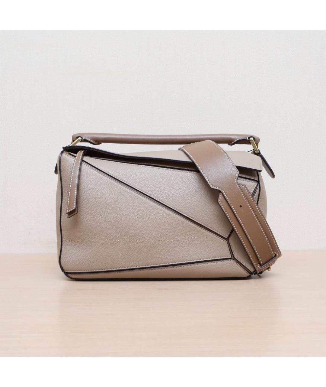LOEWE Коричневая кожаная сумка через плечо, фото 3