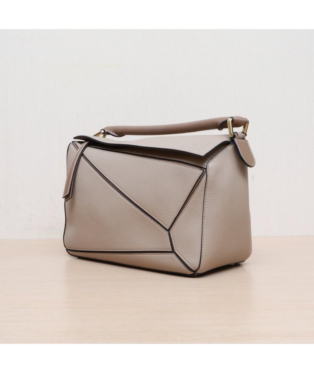LOEWE Коричневая кожаная сумка через плечо, фото 4