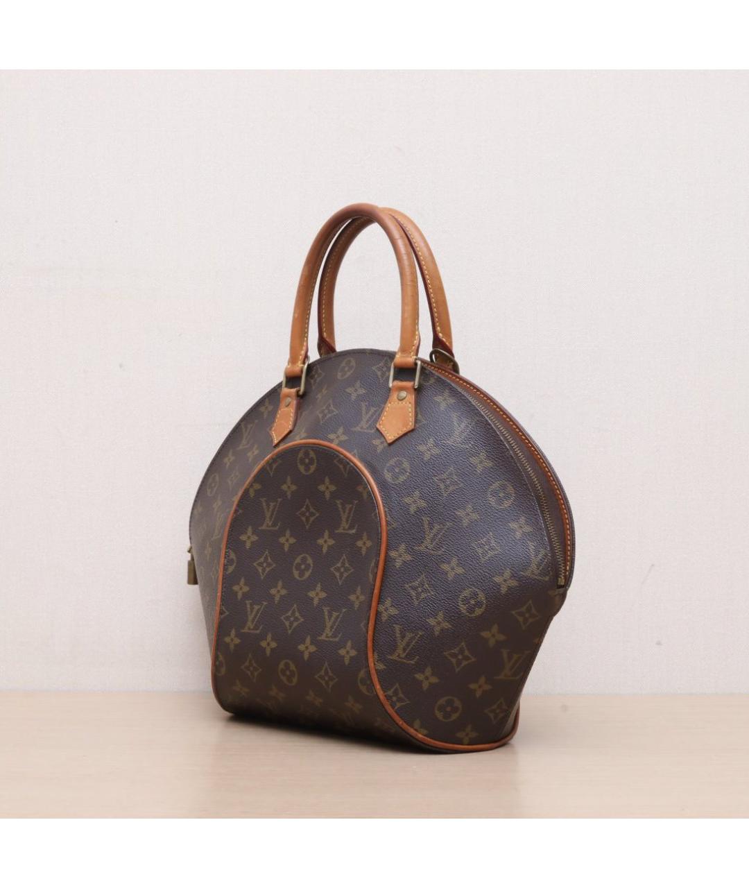 LOUIS VUITTON Коричневая кожаная сумка тоут, фото 4