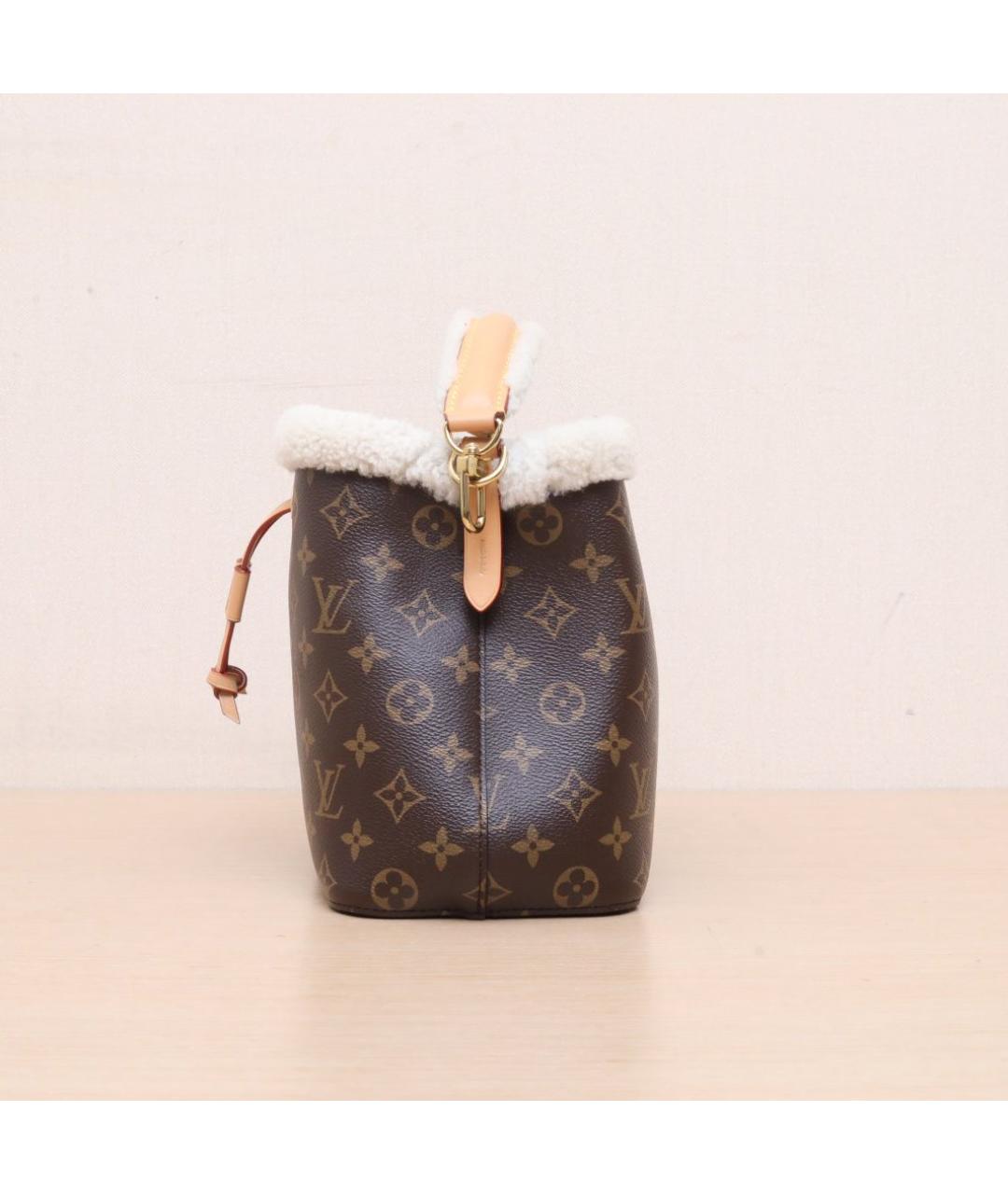 LOUIS VUITTON Коричневая кожаная сумка через плечо, фото 5
