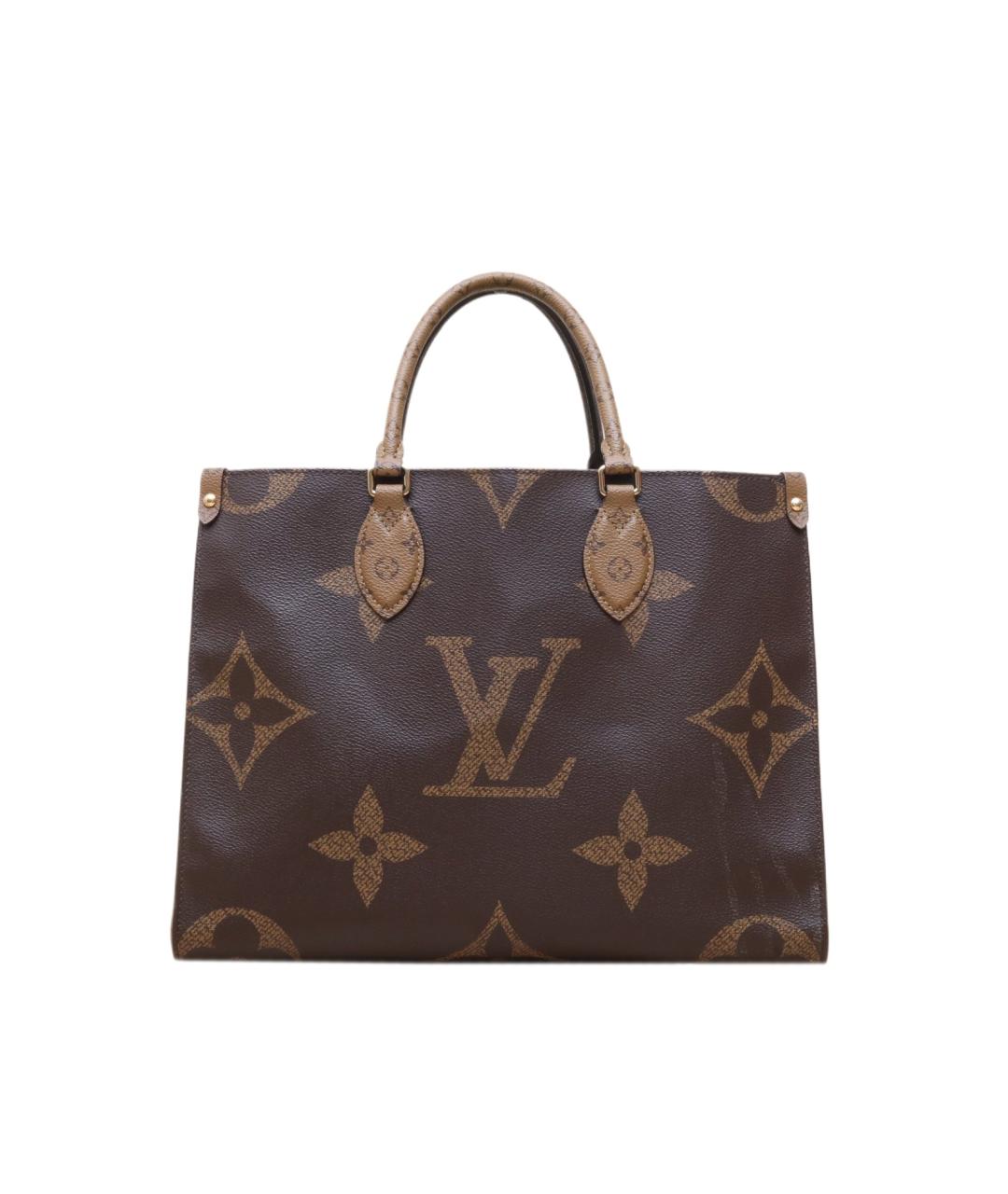 LOUIS VUITTON Коричневая кожаная сумка тоут, фото 1