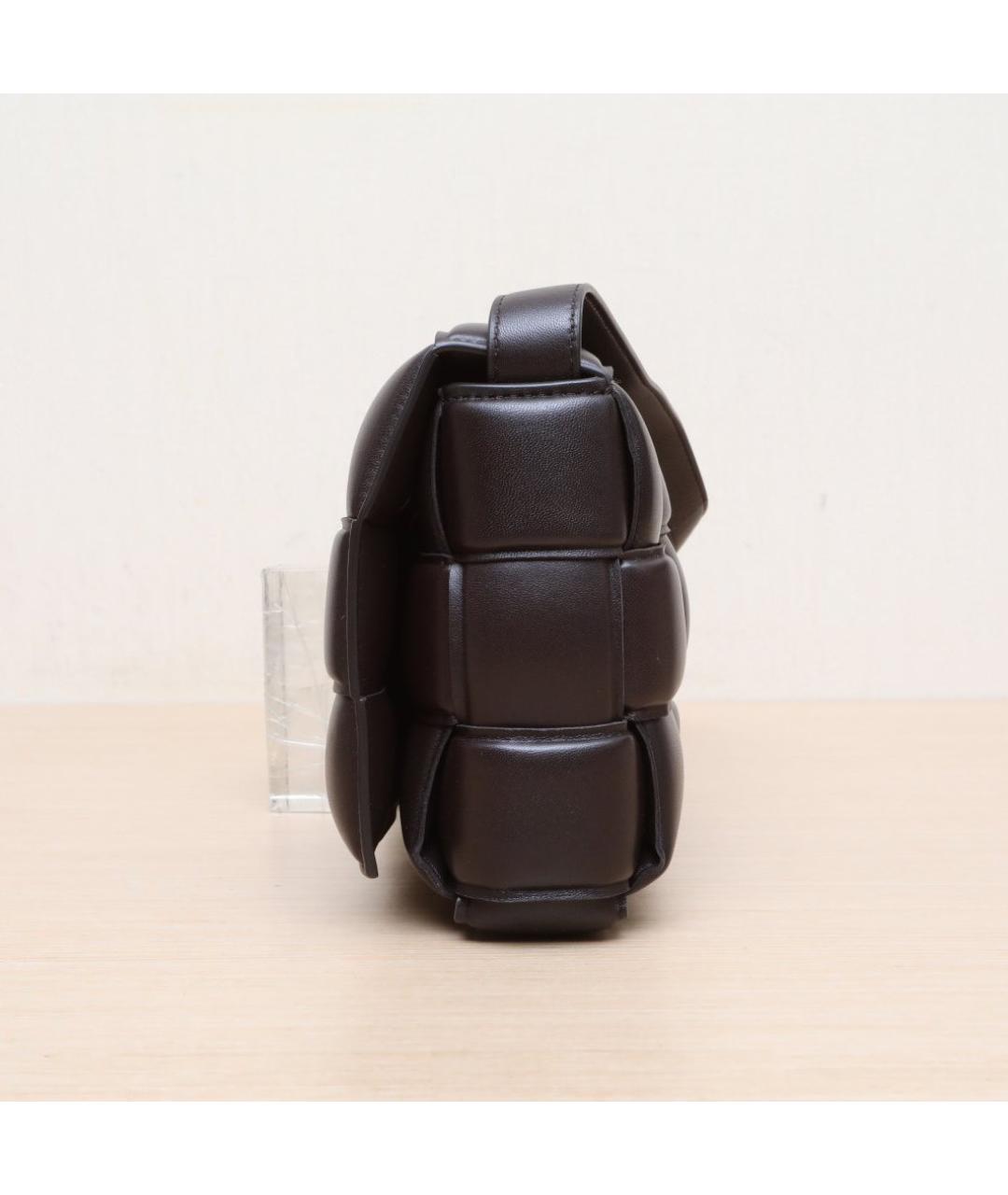 BOTTEGA VENETA Черная кожаная сумка через плечо, фото 5