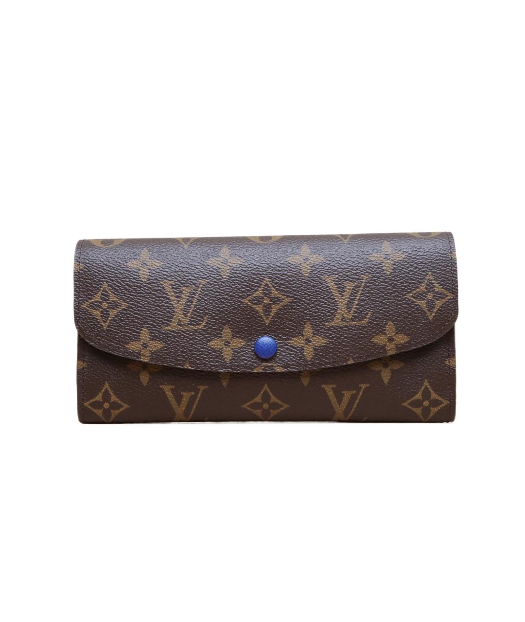 LOUIS VUITTON Коричневый кожаный кошелек, фото 1
