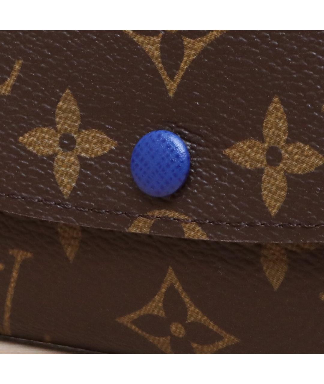 LOUIS VUITTON Коричневый кожаный кошелек, фото 8