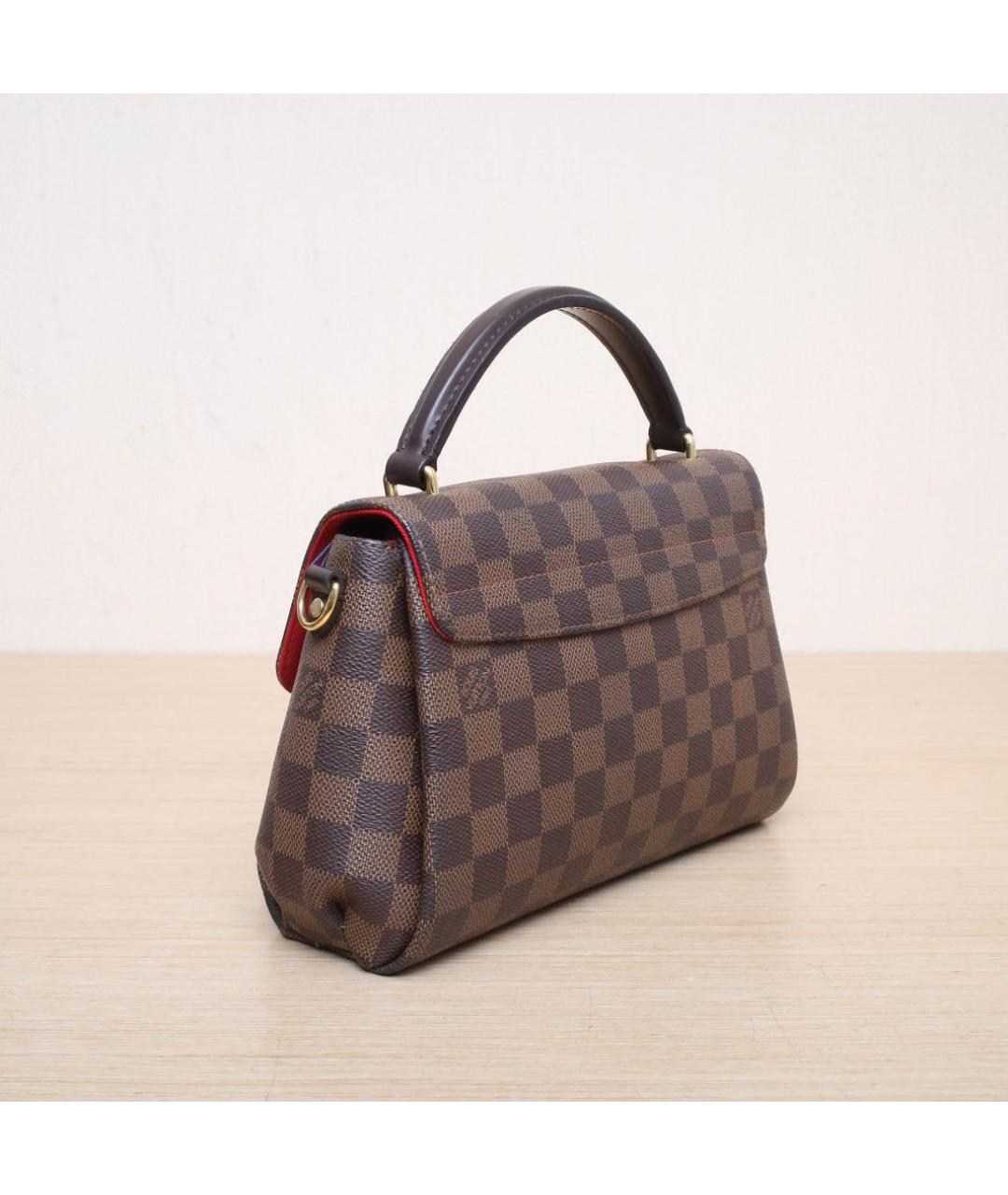 LOUIS VUITTON Коричневая кожаная сумка через плечо, фото 6
