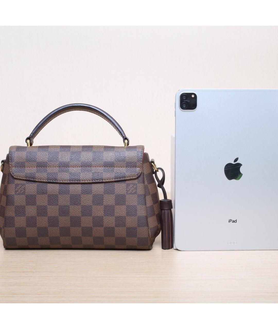 LOUIS VUITTON Коричневая кожаная сумка через плечо, фото 7