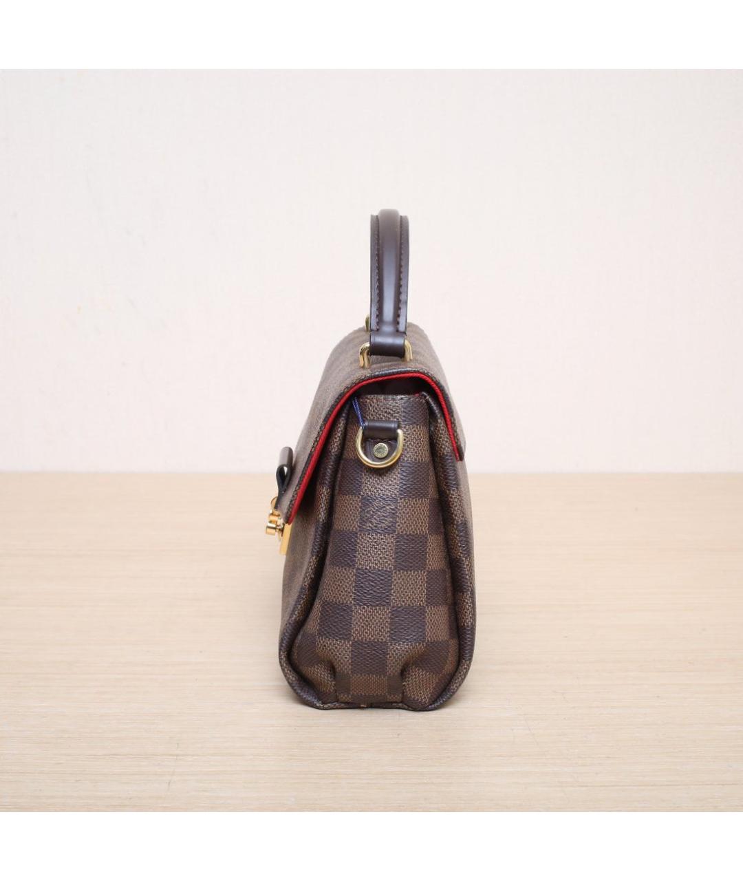 LOUIS VUITTON Коричневая кожаная сумка через плечо, фото 5