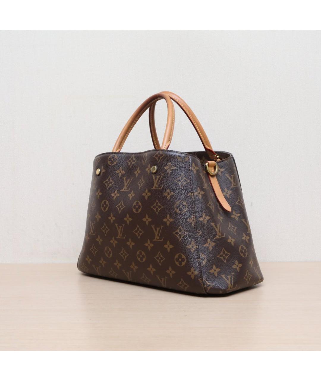 LOUIS VUITTON Коричневая кожаная сумка через плечо, фото 4