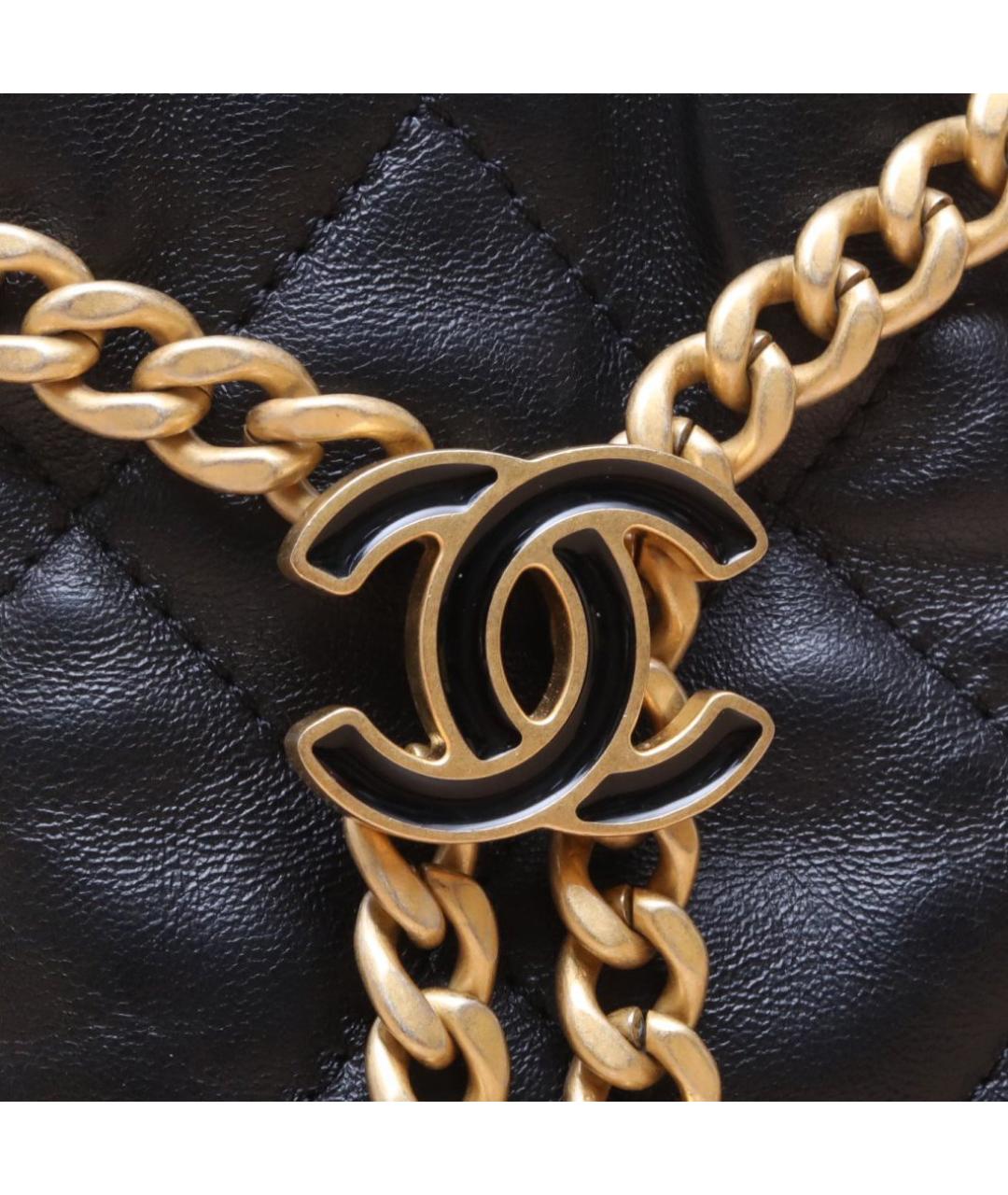 CHANEL Черная кожаная сумка через плечо, фото 8
