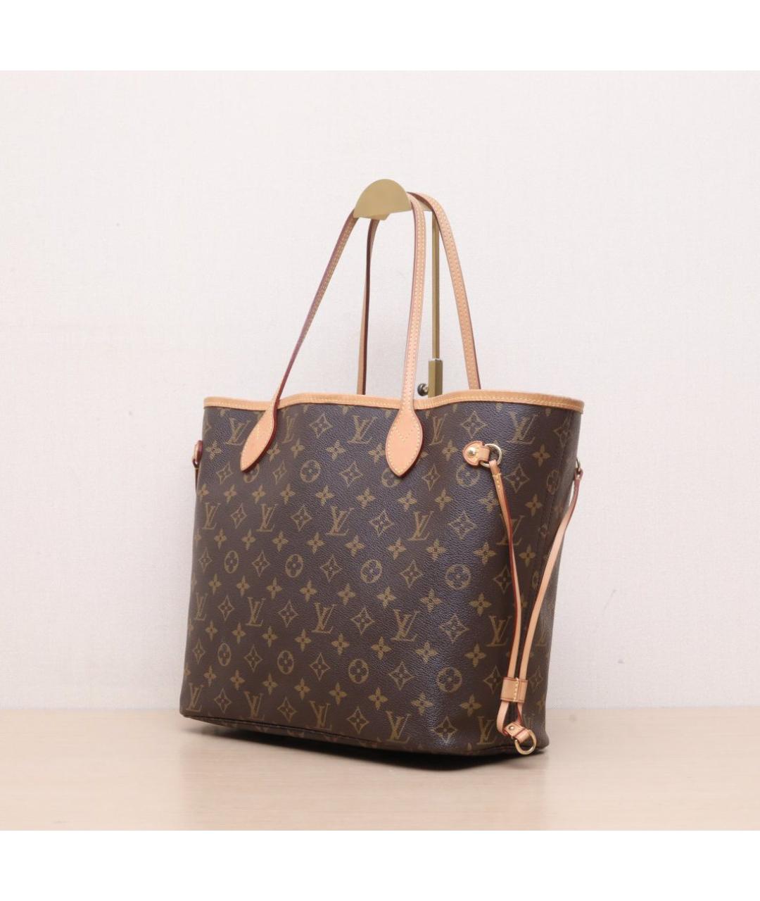 LOUIS VUITTON Коричневая кожаная сумка тоут, фото 4