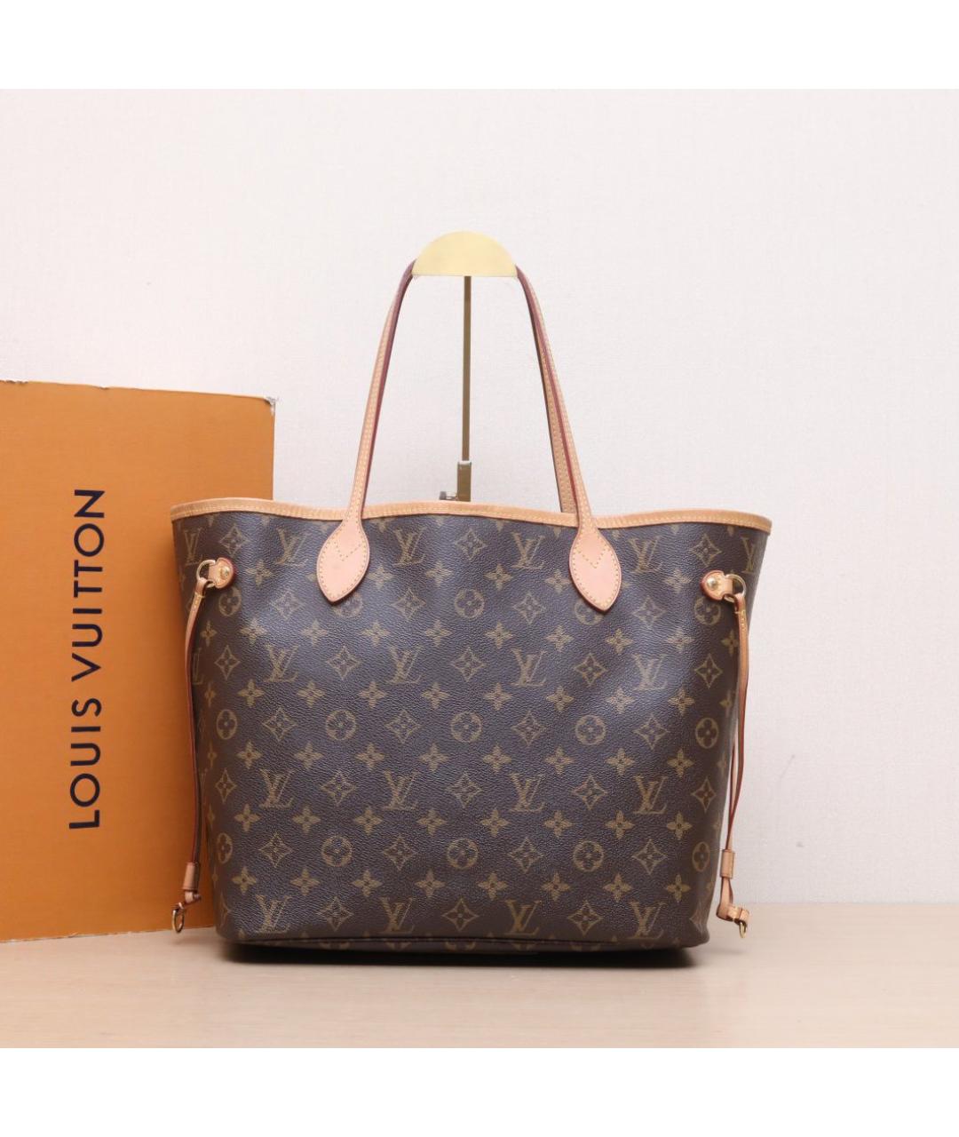 LOUIS VUITTON Коричневая кожаная сумка тоут, фото 2