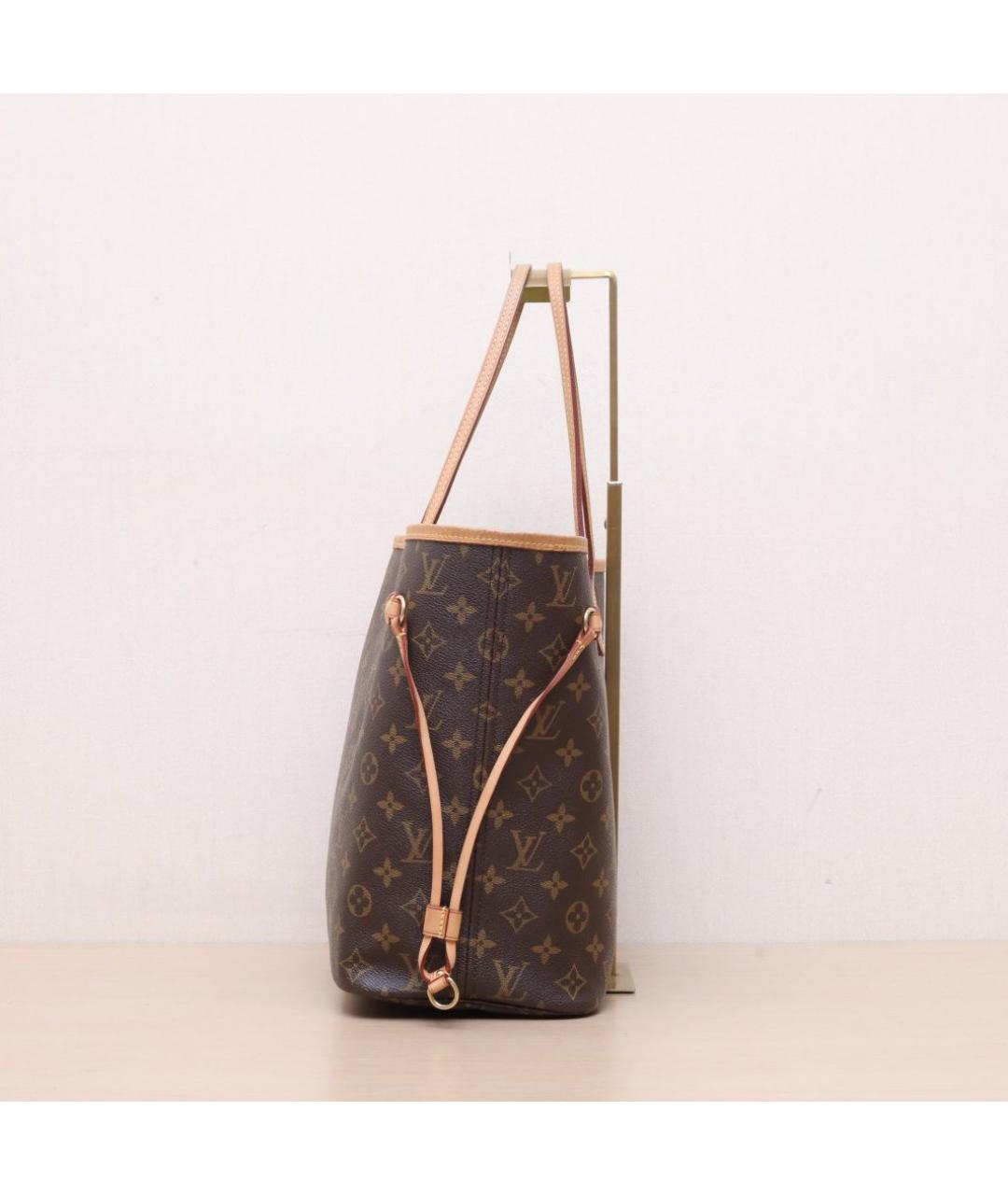 LOUIS VUITTON Коричневая кожаная сумка тоут, фото 5
