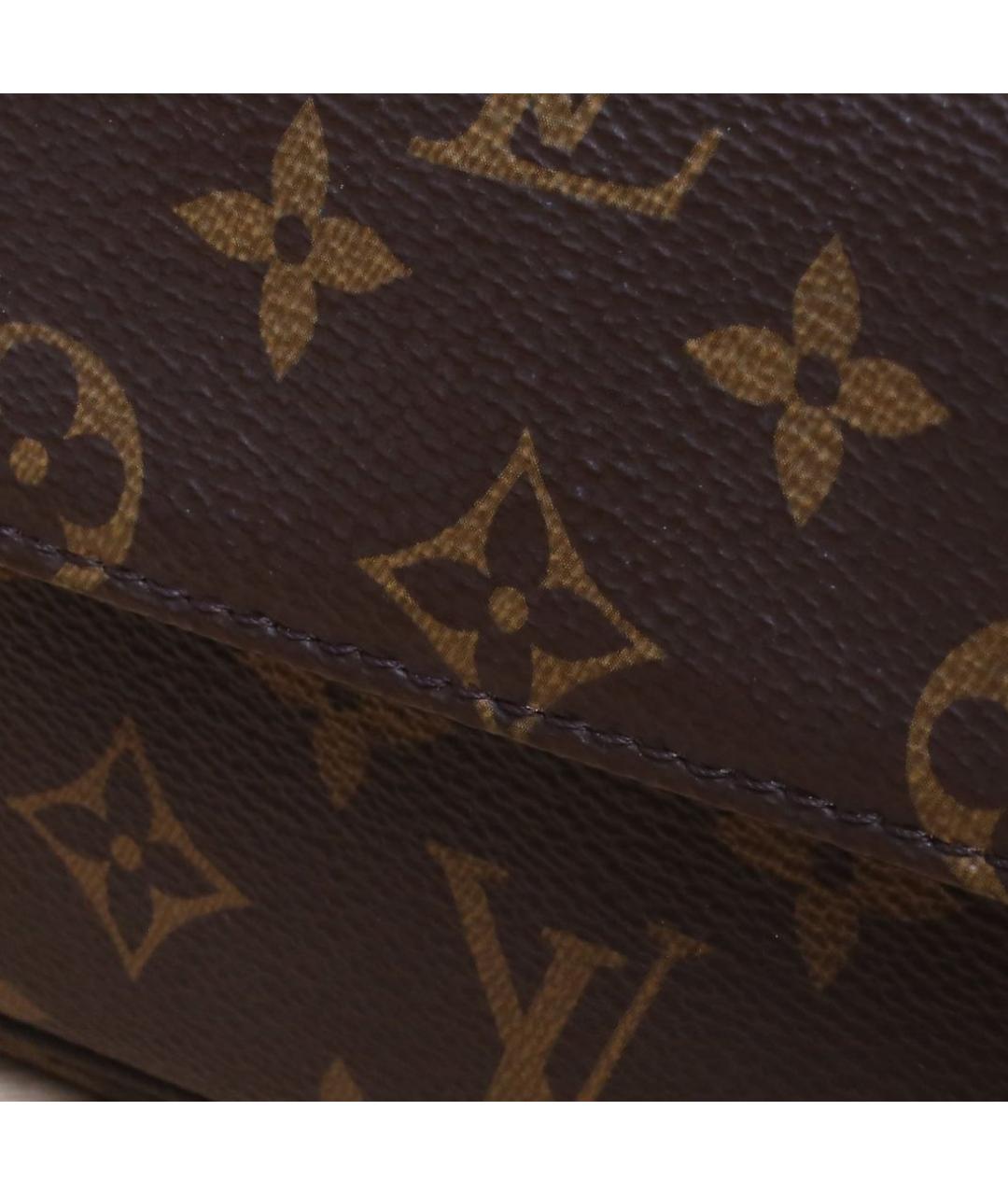 LOUIS VUITTON Коричневая кожаная сумка через плечо, фото 8