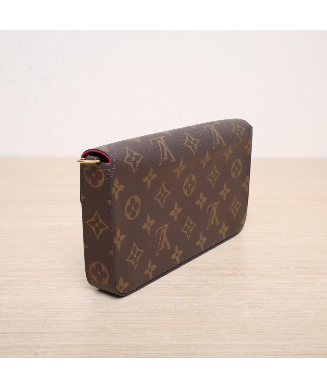 LOUIS VUITTON Коричневая кожаная сумка через плечо, фото 6