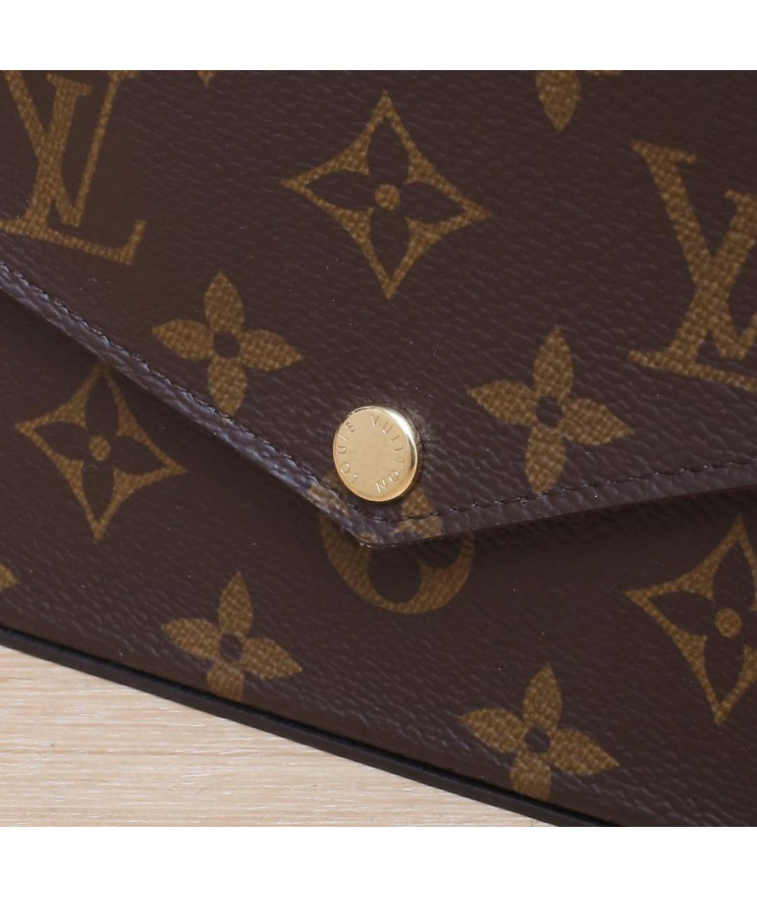 LOUIS VUITTON Коричневая кожаная сумка через плечо, фото 8