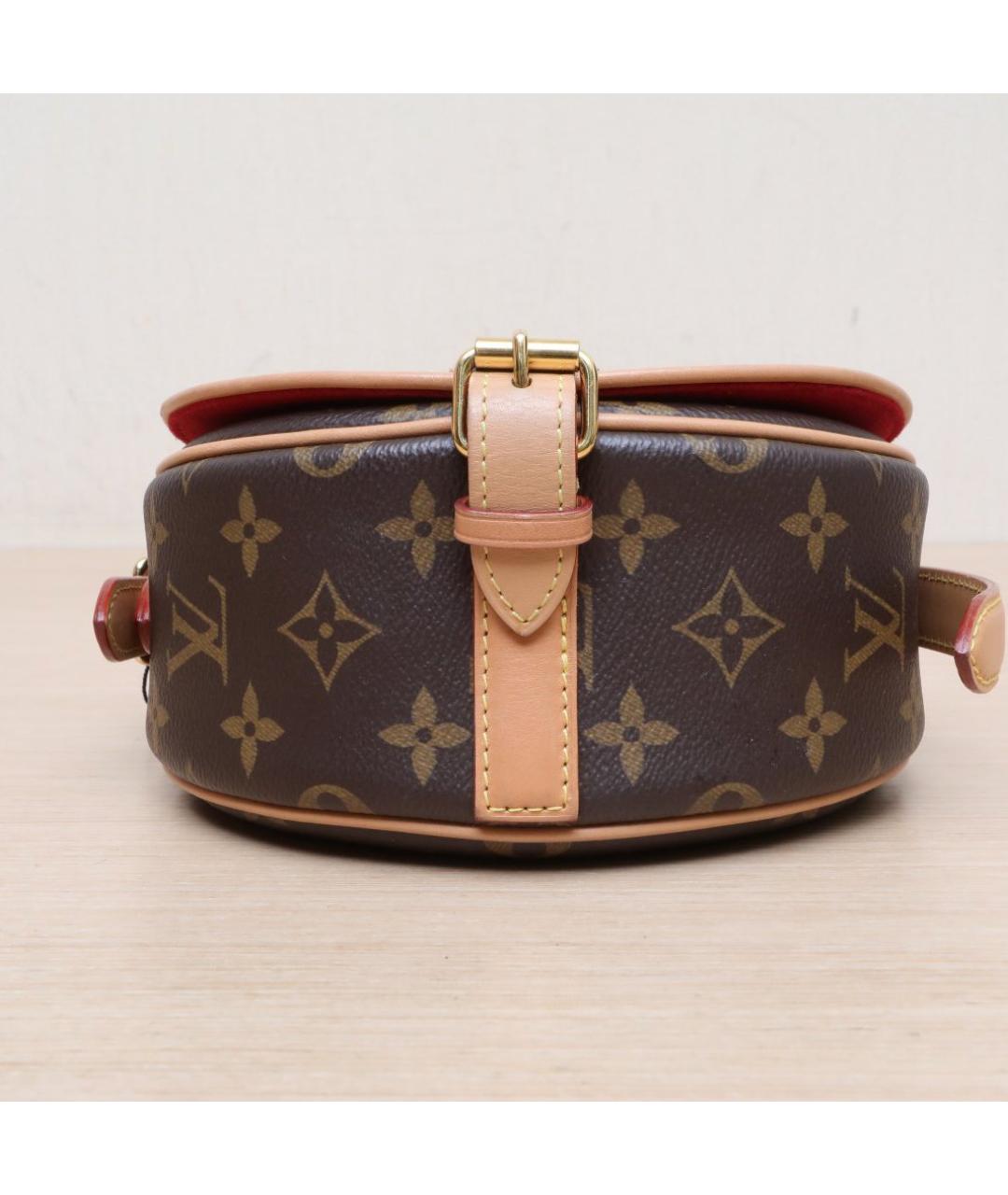 LOUIS VUITTON Коричневая кожаная сумка через плечо, фото 9