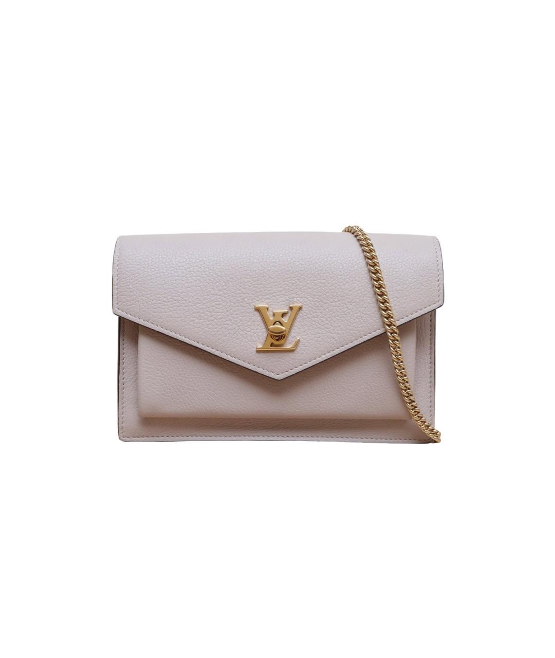 LOUIS VUITTON Бежевая кожаная сумка через плечо, фото 1