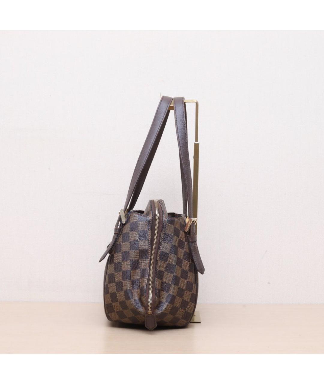 LOUIS VUITTON Коричневая кожаная сумка через плечо, фото 5