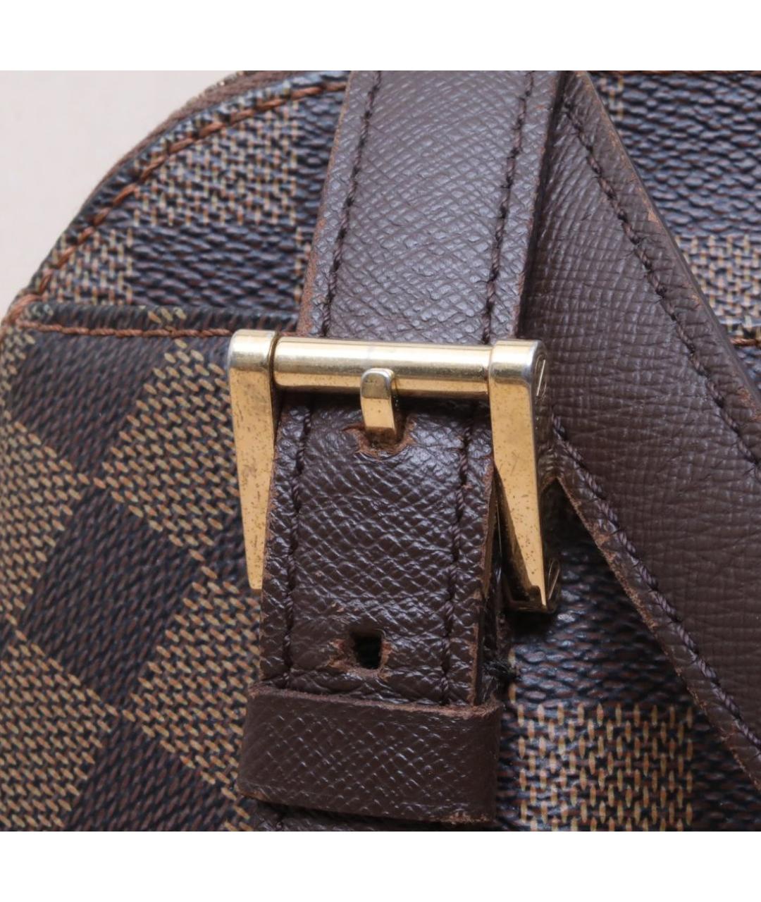 LOUIS VUITTON Коричневая кожаная сумка через плечо, фото 8