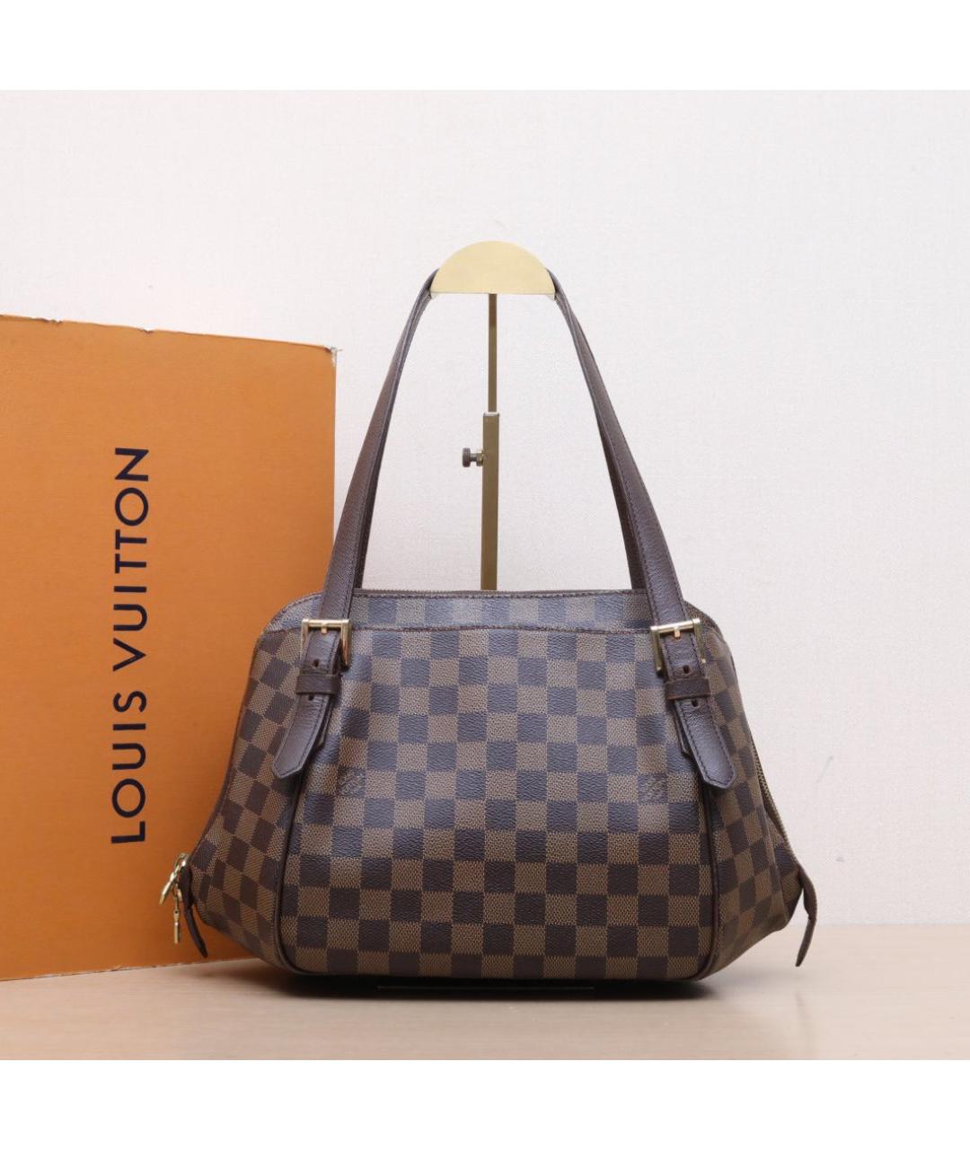 LOUIS VUITTON Коричневая кожаная сумка через плечо, фото 2