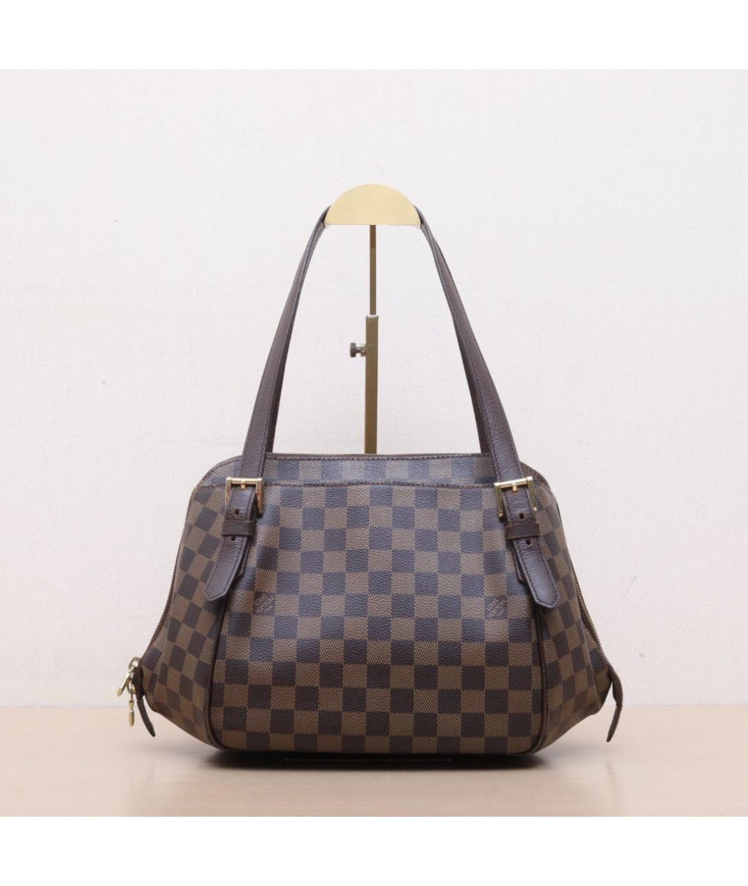 LOUIS VUITTON Коричневая кожаная сумка через плечо, фото 3