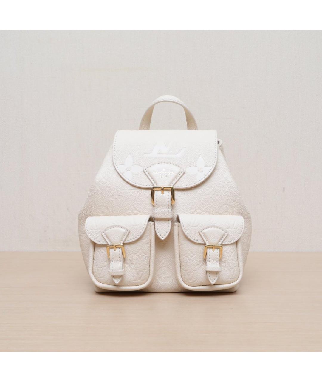 LOUIS VUITTON Белый кожаный рюкзак, фото 3