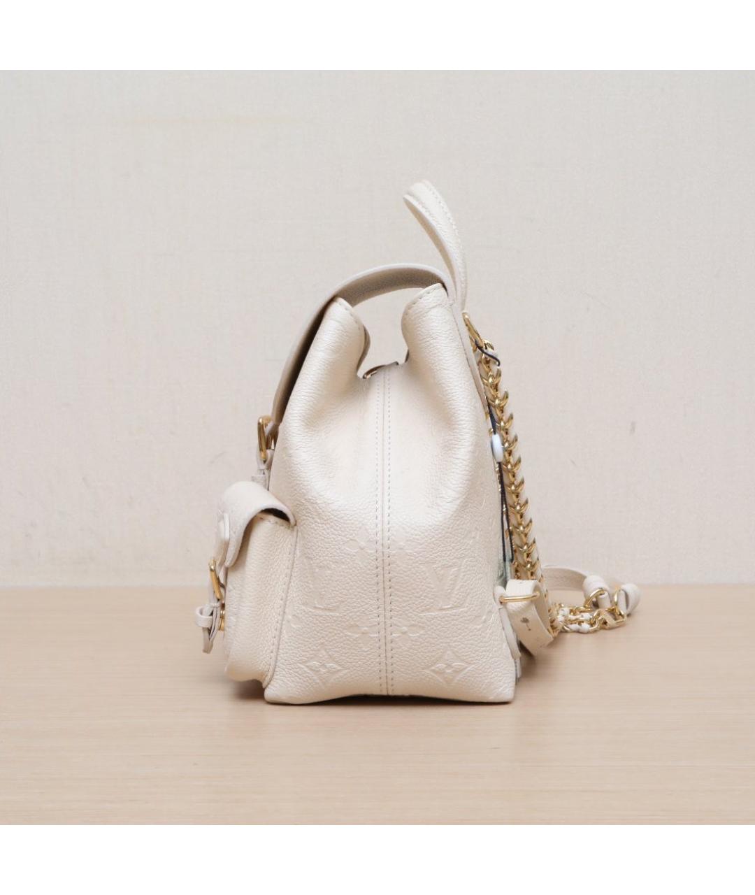 LOUIS VUITTON Белый кожаный рюкзак, фото 5