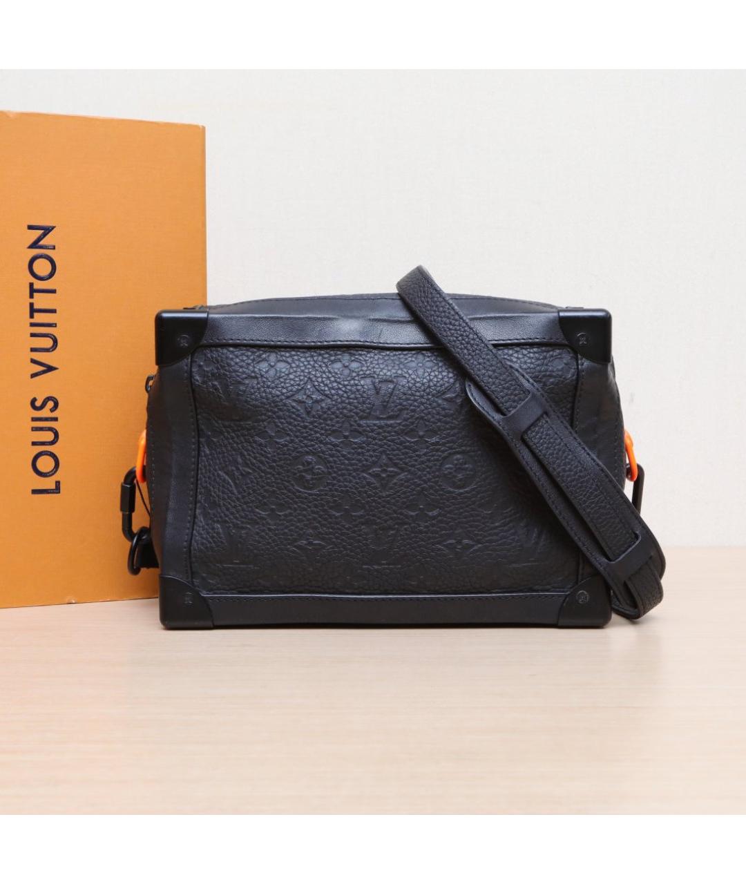 LOUIS VUITTON Черная кожаная сумка через плечо, фото 2