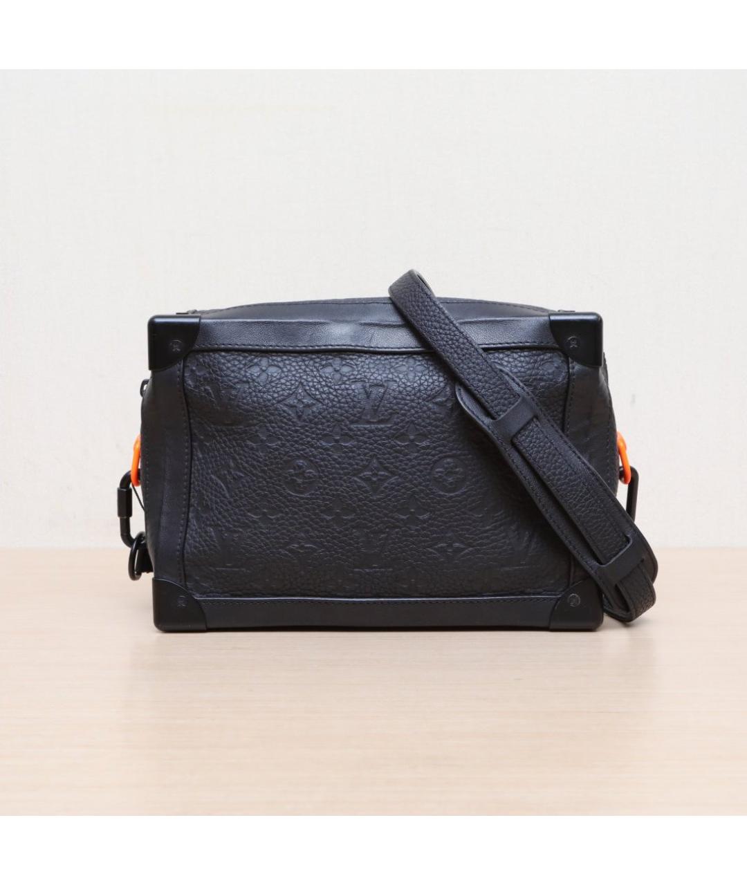 LOUIS VUITTON Черная кожаная сумка через плечо, фото 3