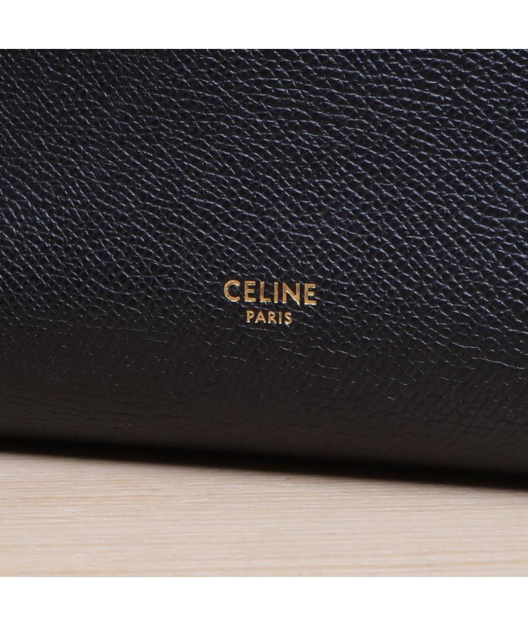 CELINE Черная кожаная сумка через плечо, фото 8