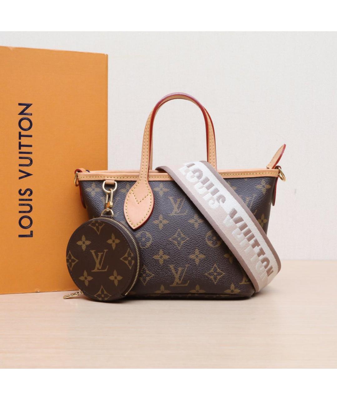 LOUIS VUITTON Коричневая кожаная сумка через плечо, фото 2