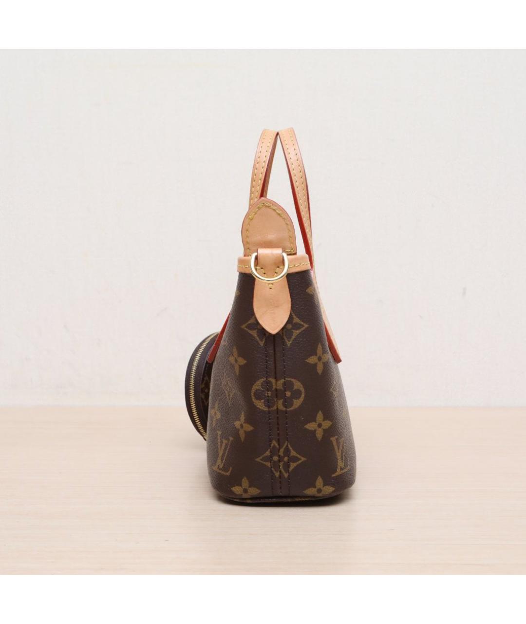 LOUIS VUITTON Коричневая кожаная сумка через плечо, фото 5