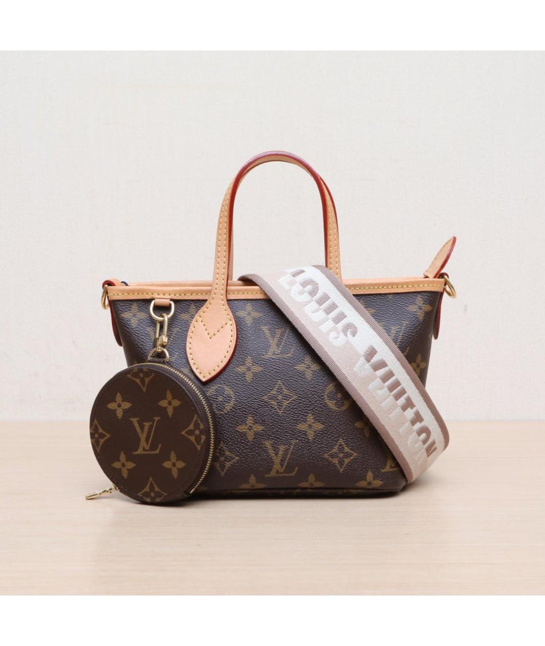 LOUIS VUITTON Коричневая кожаная сумка через плечо, фото 3