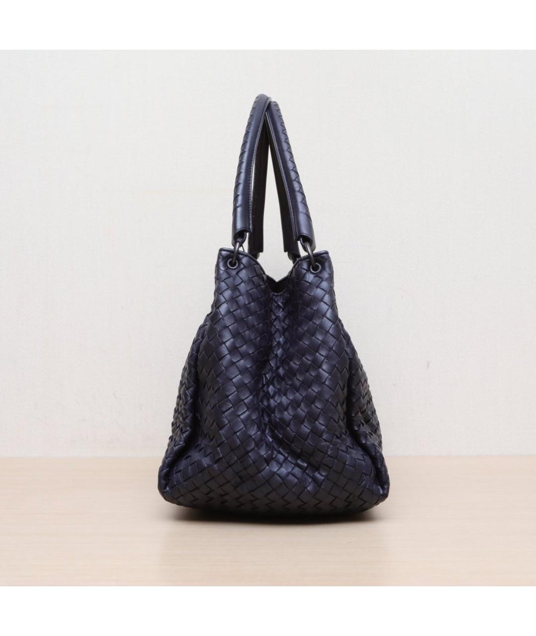 BOTTEGA VENETA Черная кожаная сумка тоут, фото 5