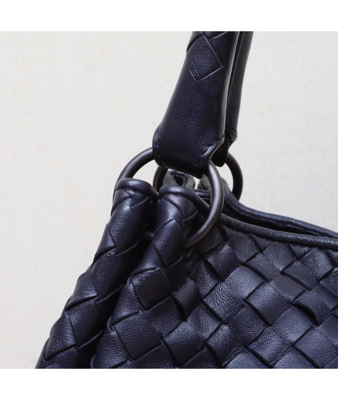 BOTTEGA VENETA Черная кожаная сумка тоут, фото 8