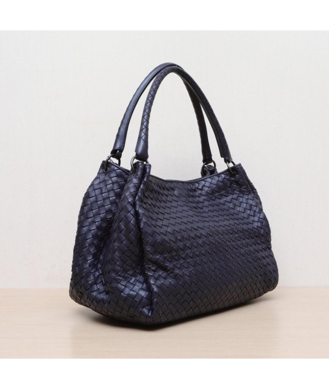 BOTTEGA VENETA Черная кожаная сумка тоут, фото 6