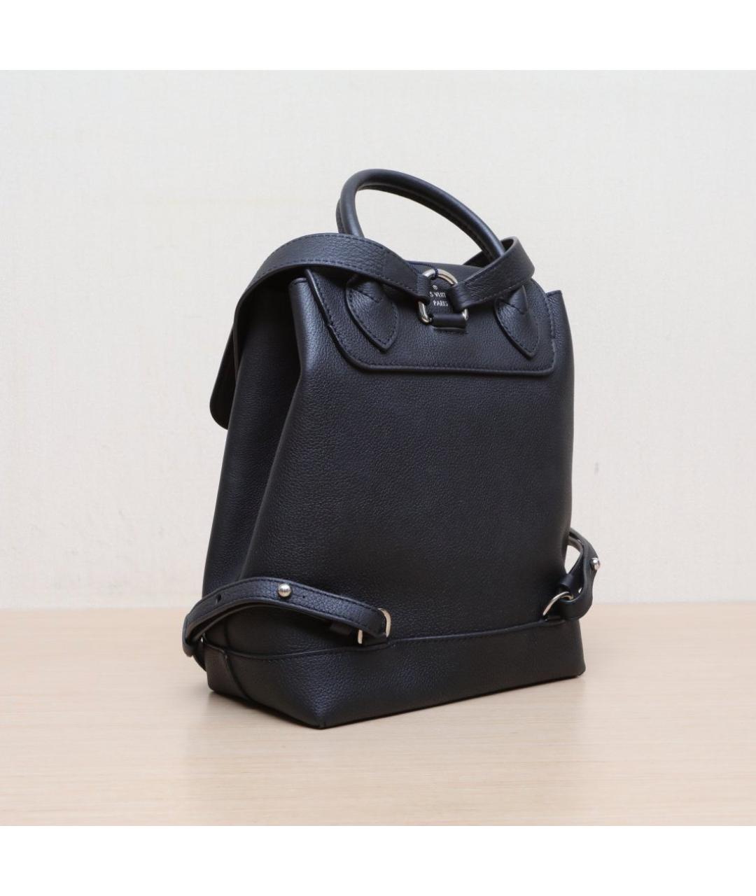 LOUIS VUITTON Черный кожаный рюкзак, фото 6