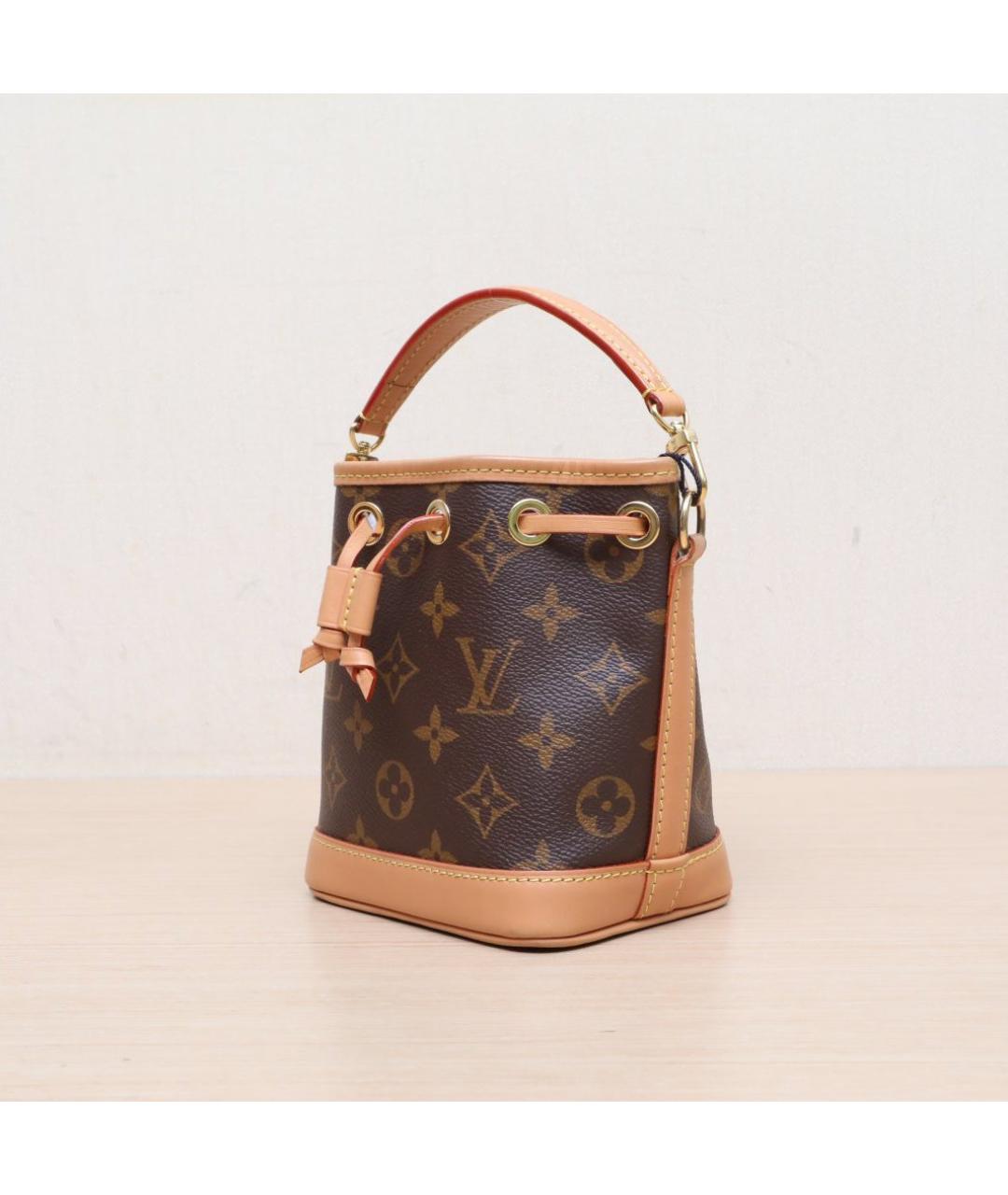 LOUIS VUITTON Коричневая кожаная сумка через плечо, фото 4