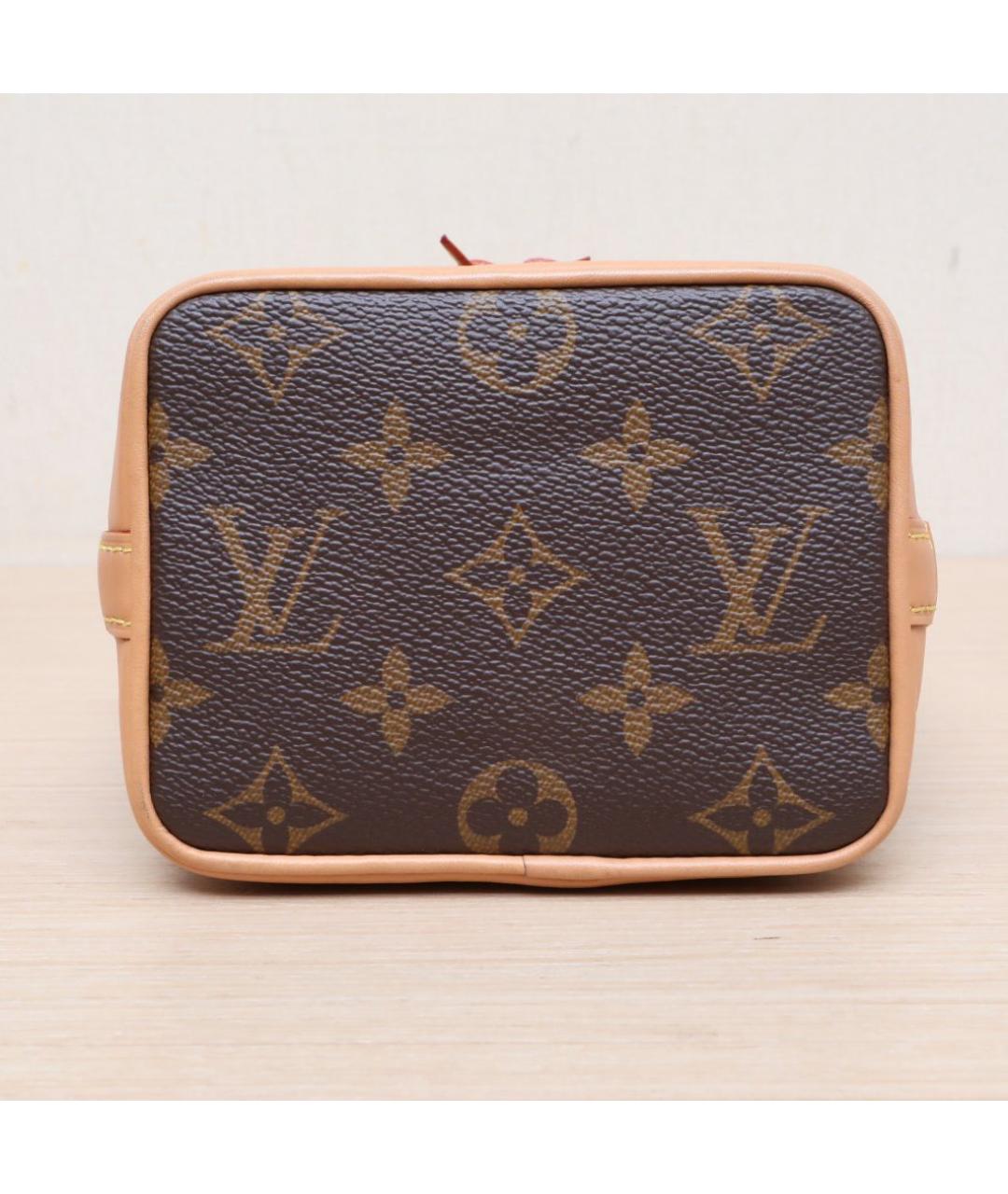 LOUIS VUITTON Коричневая кожаная сумка через плечо, фото 9