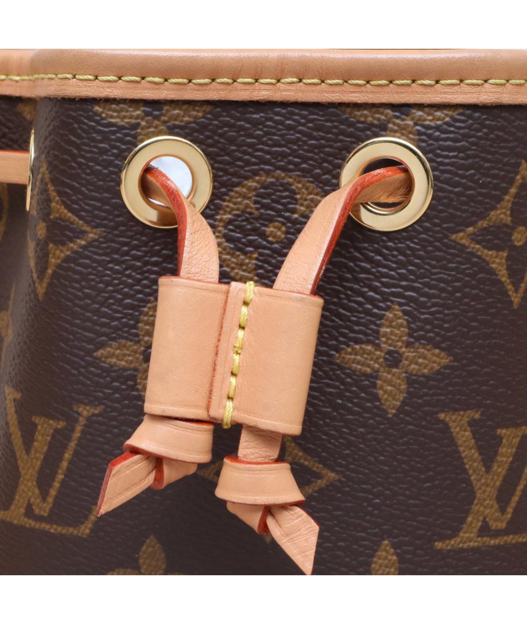 LOUIS VUITTON Коричневая кожаная сумка через плечо, фото 8