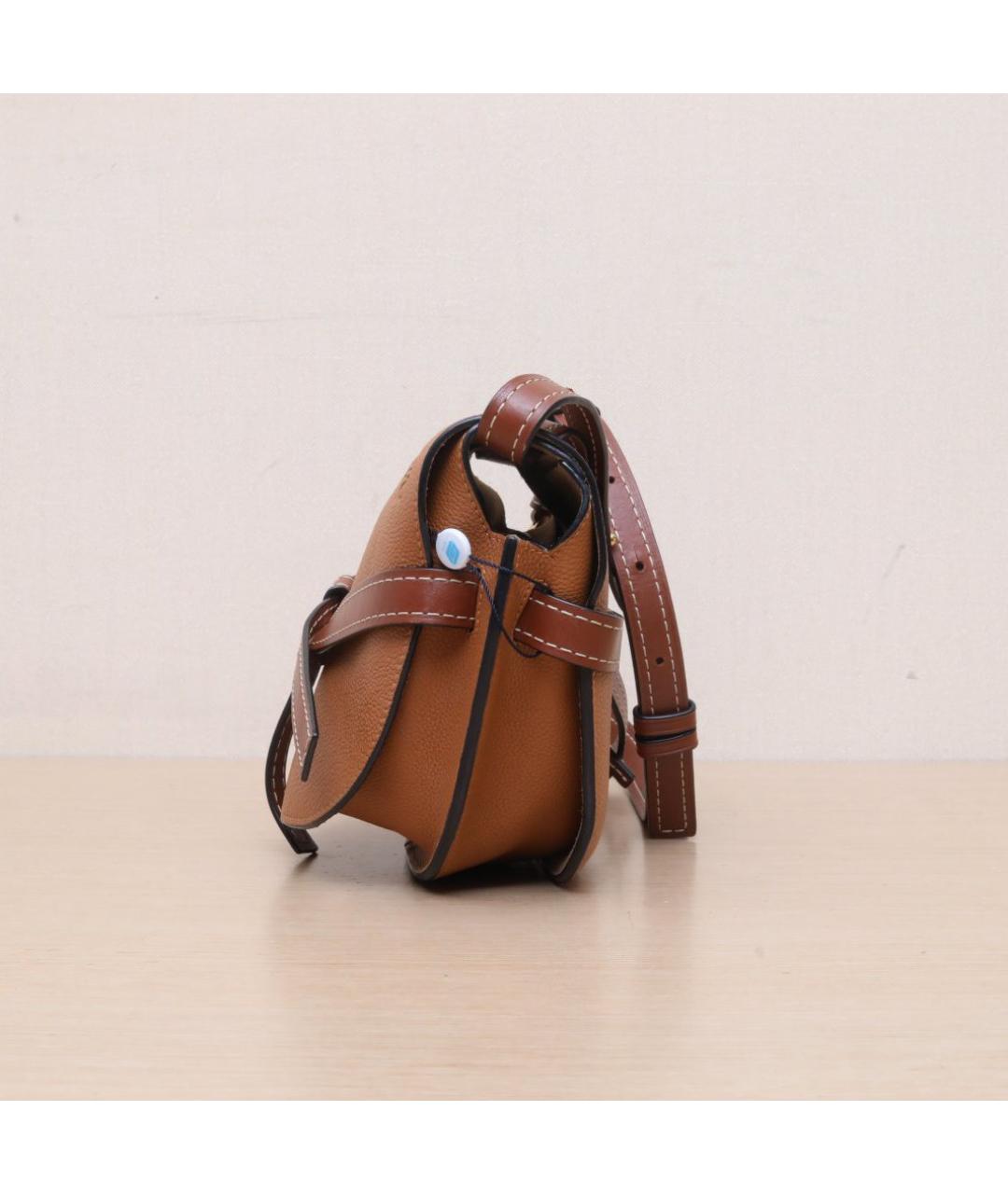 LOEWE Коричневая кожаная сумка через плечо, фото 5