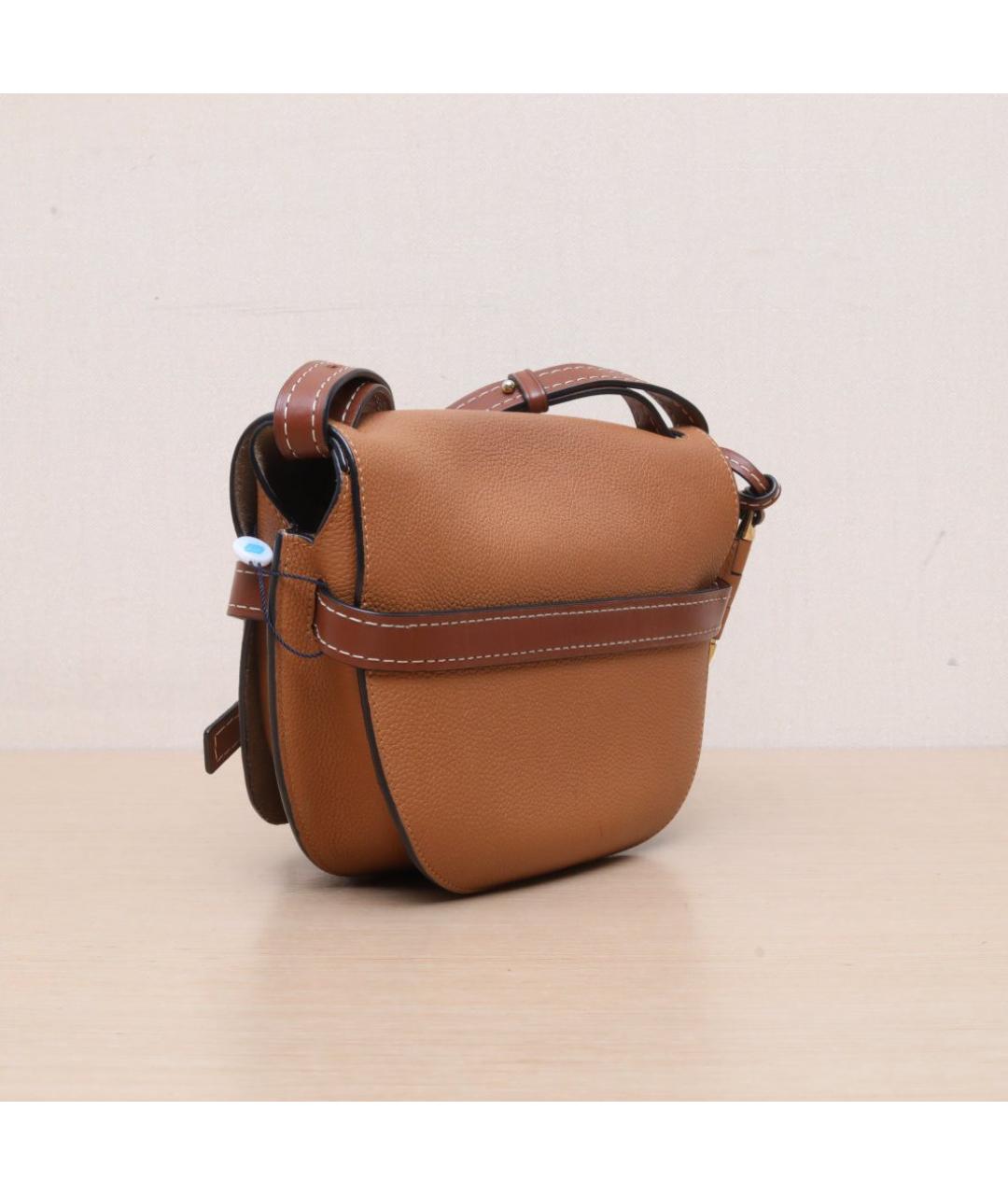 LOEWE Коричневая кожаная сумка через плечо, фото 6