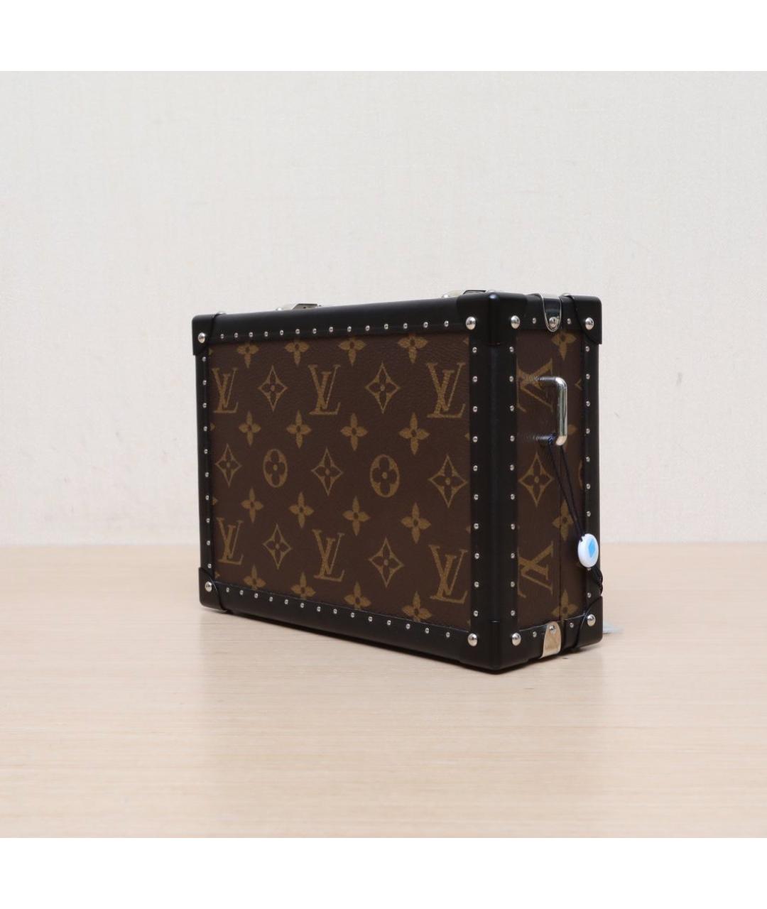 LOUIS VUITTON Коричневая кожаная сумка через плечо, фото 4